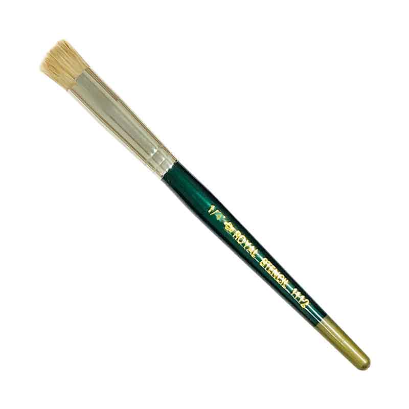 Royal Langnickel White Bristle Stencil Brush - Short 1/4"